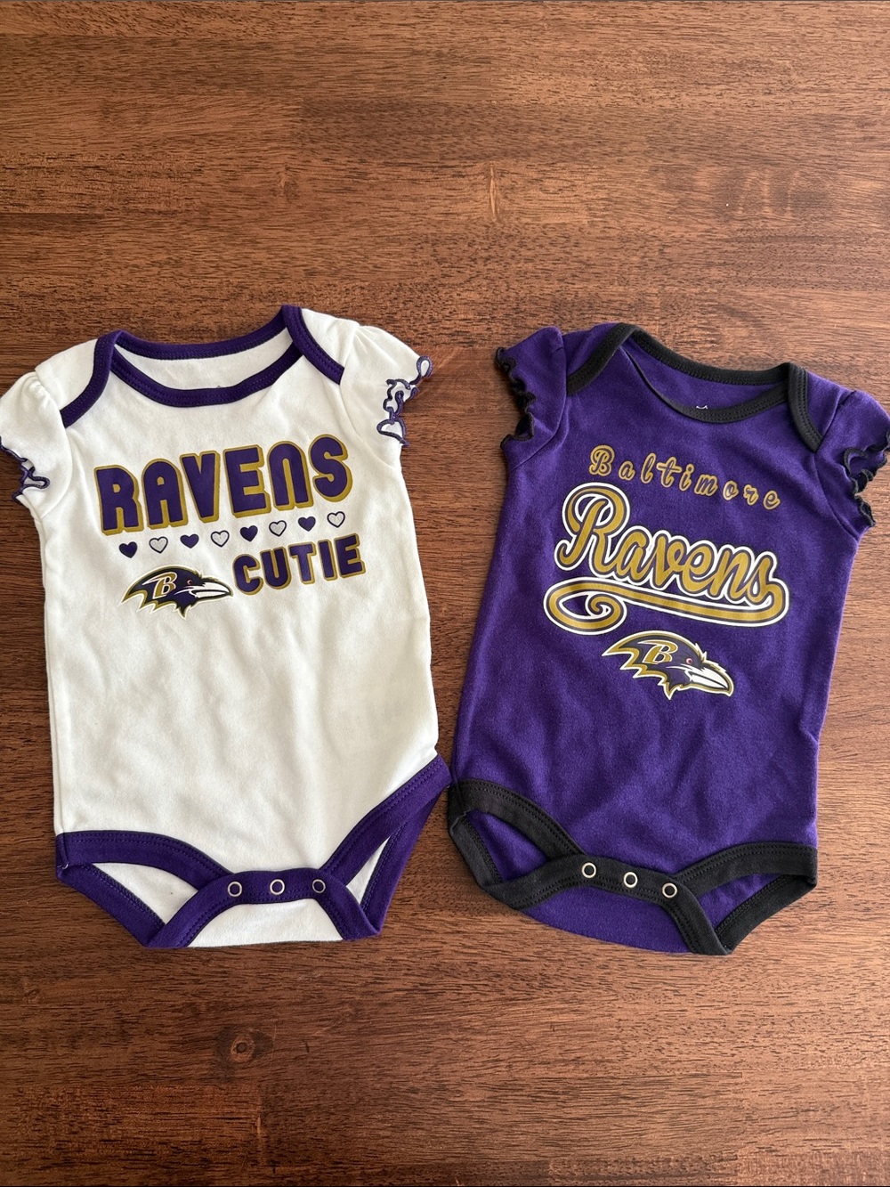Baltimore Ravens baby onesies